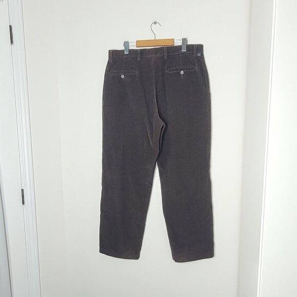 Dockers Men's Brown 100% Cotton Blend High Rise Straight Leg Pant Size W36 L32 - Picture 2 of 14